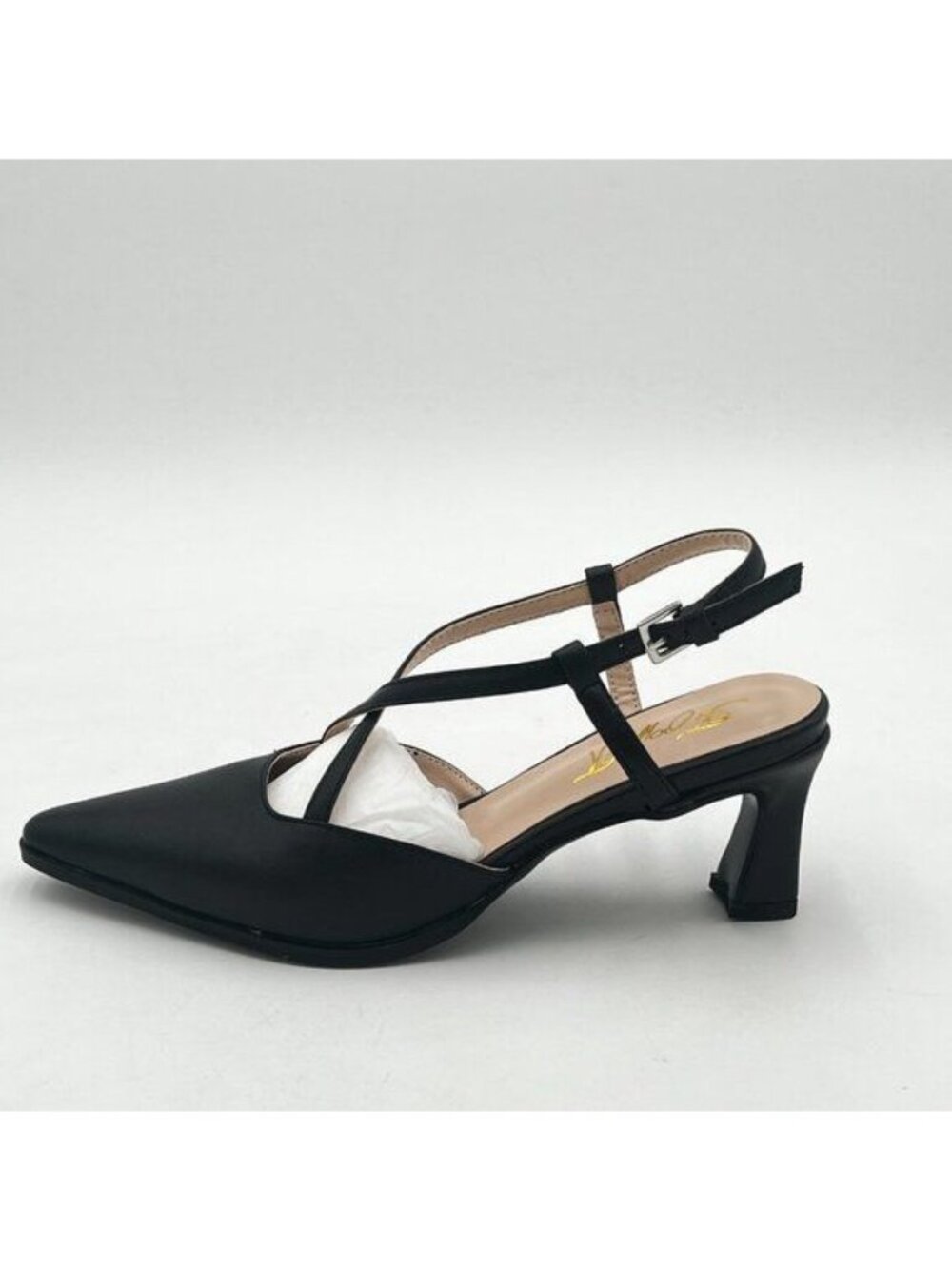 FOWT Black Women Sexy Pointed Toe Stiletto High Heel Sandals Slip On Party